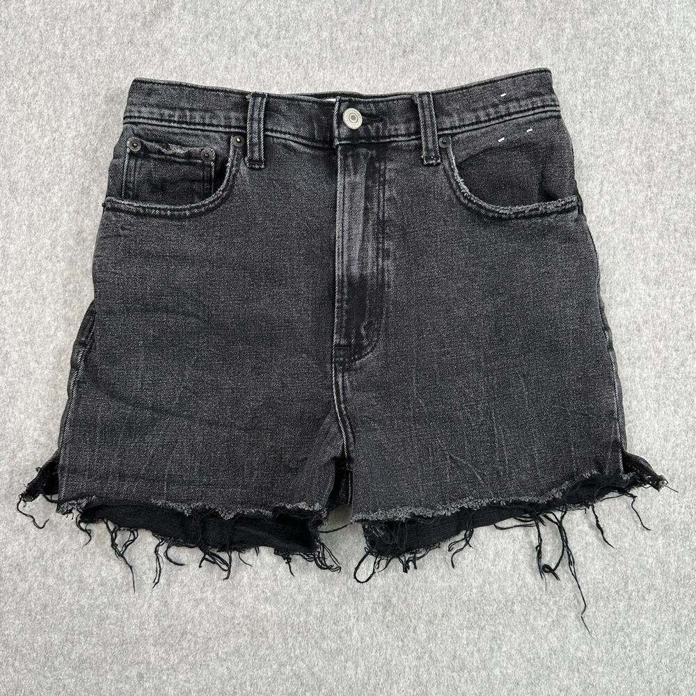 Abercrombie & Fitch Shorts WMNS 28/6R Black High Rise Raw Hem Y2K Festival